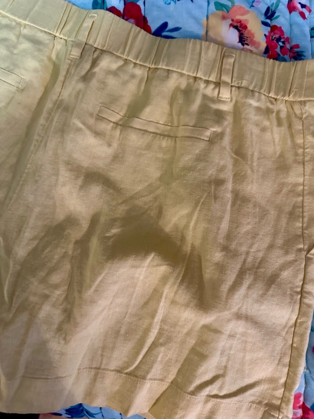 a new day Light Yellow High-Waist Linen Blend Women’s Shorts - Picture 5 of 5